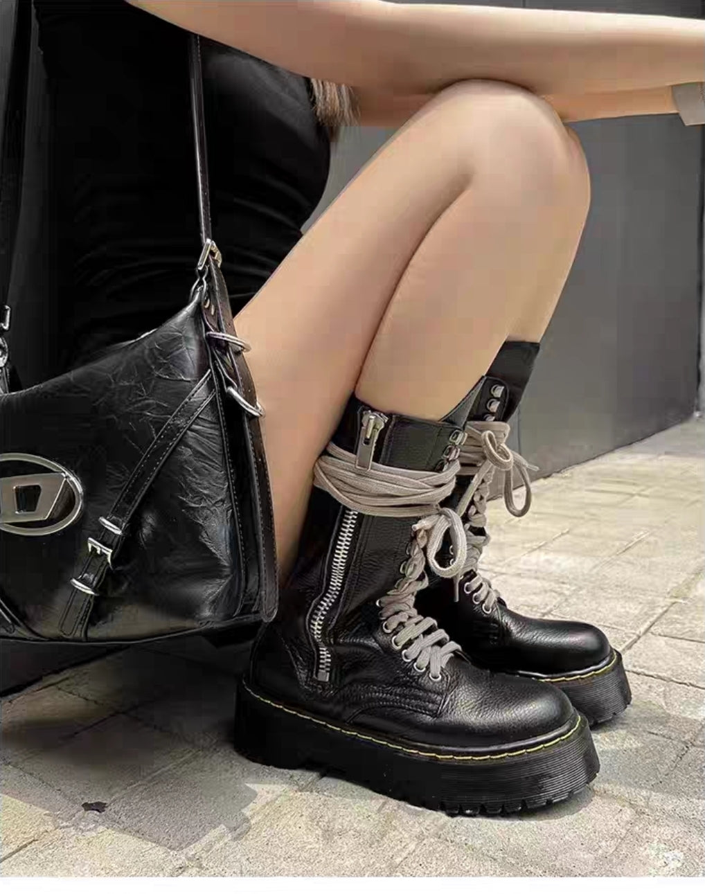 2025 Viral Chunky Combat Boots – Short & Tall Versions