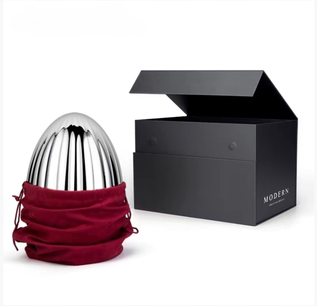 Elegant walnut wood base with sculptural cutlery holder design, luxury flatware accent.