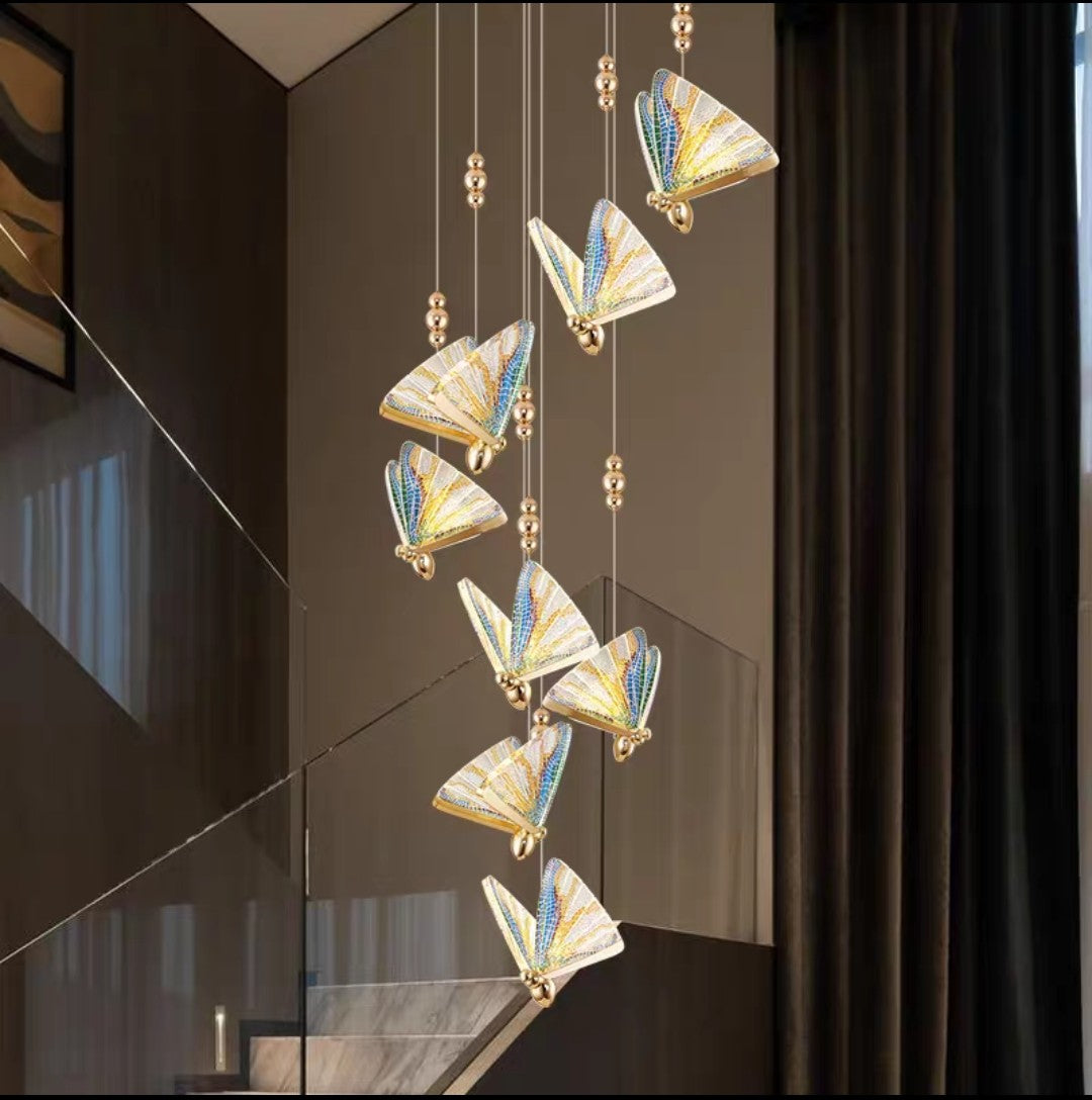 Luxury Abalone Crystal Chandelier – Gold LED Ceiling Light for Dining Room, Living Room, Bedroom