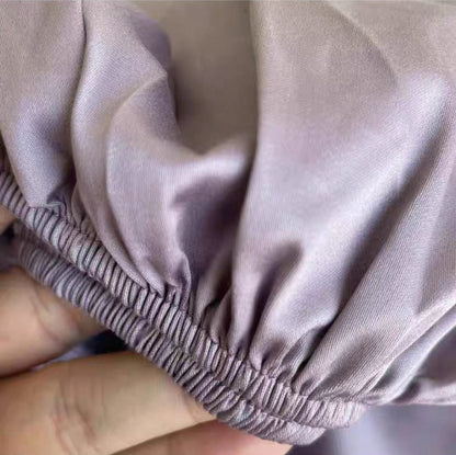 Purple Cotton Pillowcases – Smooth, Breathable, Luxury Weave Close-Up